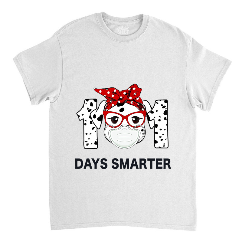 101 Days Smarter Dalmatian Dog Face Mask 100th Day Classic T-shirt | Artistshot