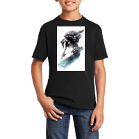 Pondering Girl Basic Youth T-shirt | Artistshot