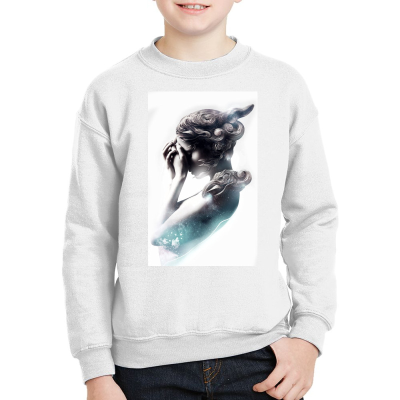 Pondering Girl Youth Sweatshirt | Artistshot