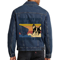 Best Boston Terrier Dog Mom Ever Bump Fit Funny Do Men Denim Jacket | Artistshot