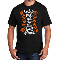 Take Me Out Ball Game Shirt Baseball Song Orange Black Blue Tank Top Basic T-shirt | Artistshot