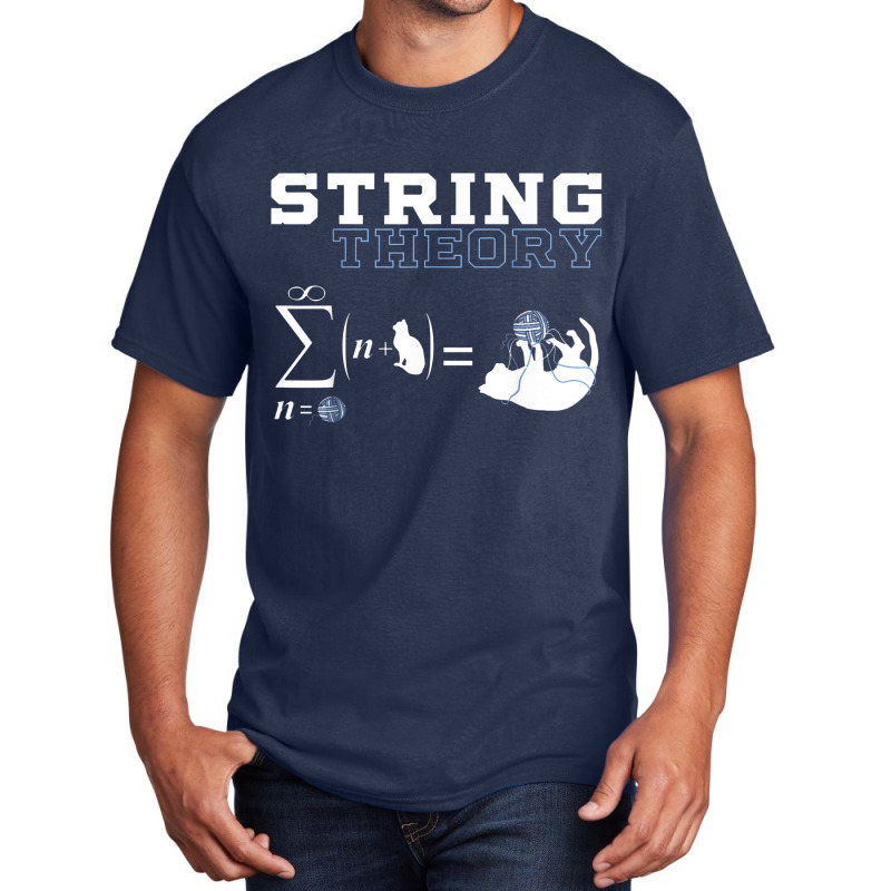 Funny Cat T Shirt Yarn String Theory Basic T-shirt by haigaess | Artistshot