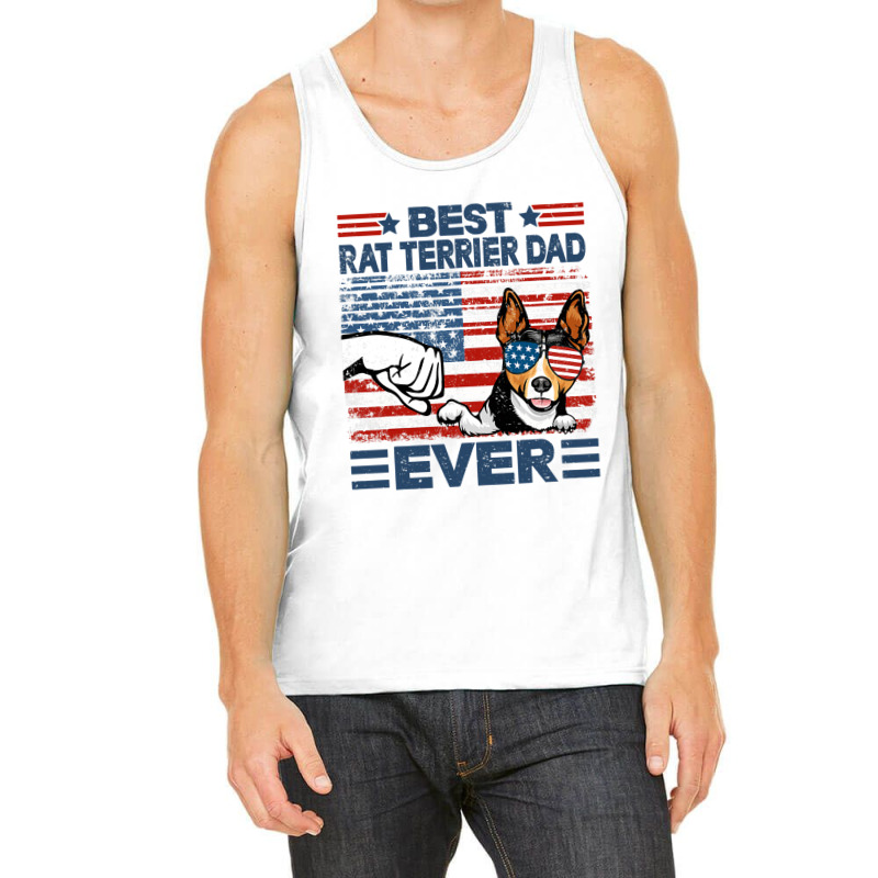 Best Rat Terrier Dad Ever American Flag Fathers Da Tank Top by FriedBarcia | Artistshot