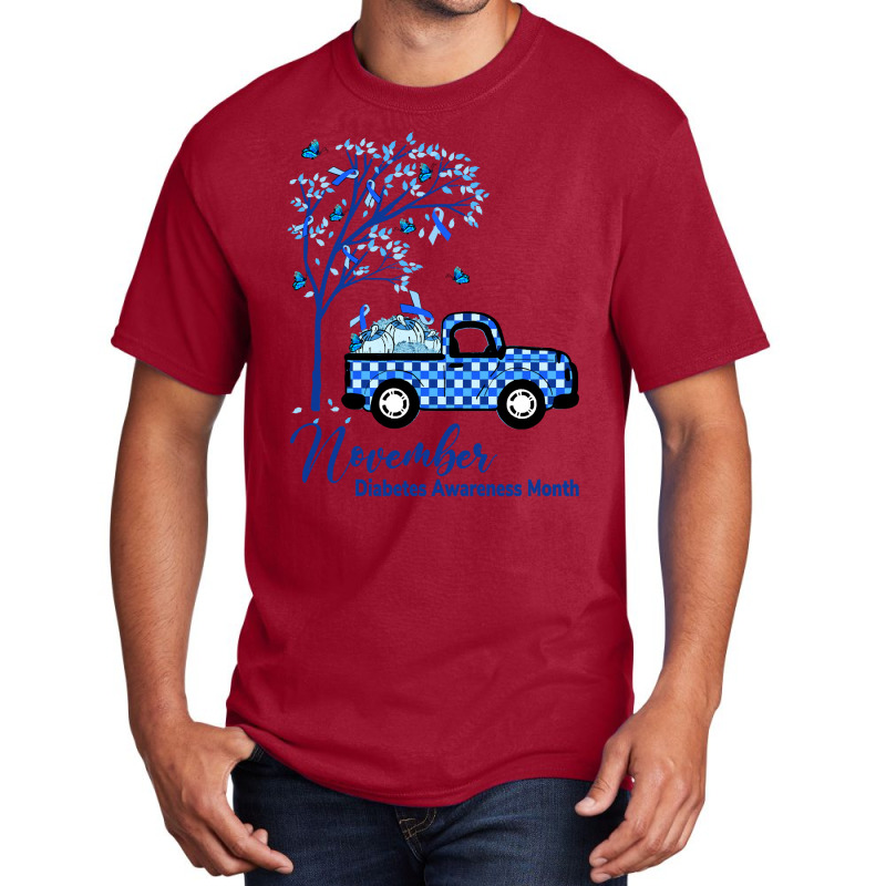 Diabetes Awareness Blue November Month 80 Diabetic Disease Basic T-shirt by stress | Artistshot