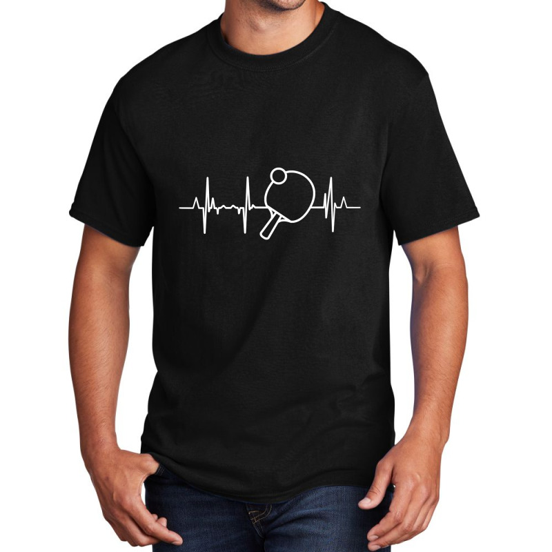 Table Tennis Heartbeat Ping Pong T Shirt Basic T-shirt by HUUY | Artistshot