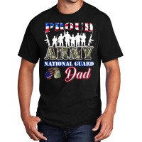 Proud Army National Guard Dad Tee U.s. Military Gift Basic T-shirt | Artistshot