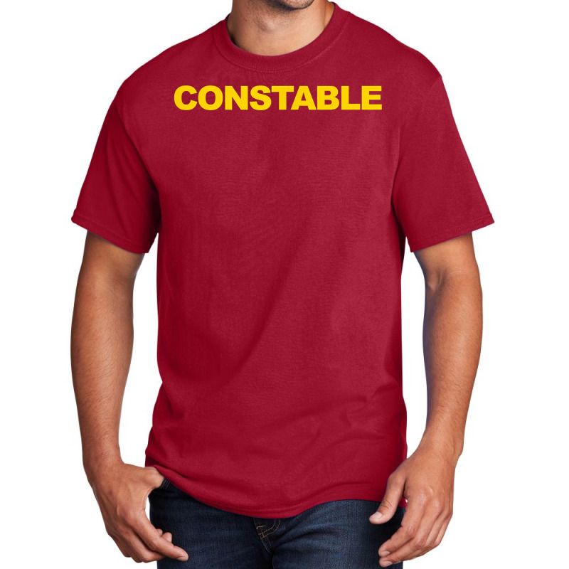 Constable Front Back Print Police Law Enforcement Constable T Shirt Basic T-shirt | Artistshot