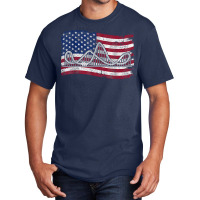 Roller Coaster American Flag Vintage T Shirt Basic T-shirt | Artistshot