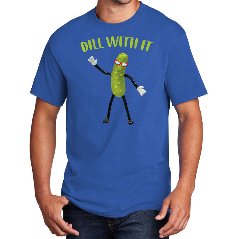 Dill With It Funny Pickle Basic T-shirt by celanasubek | Artistshot