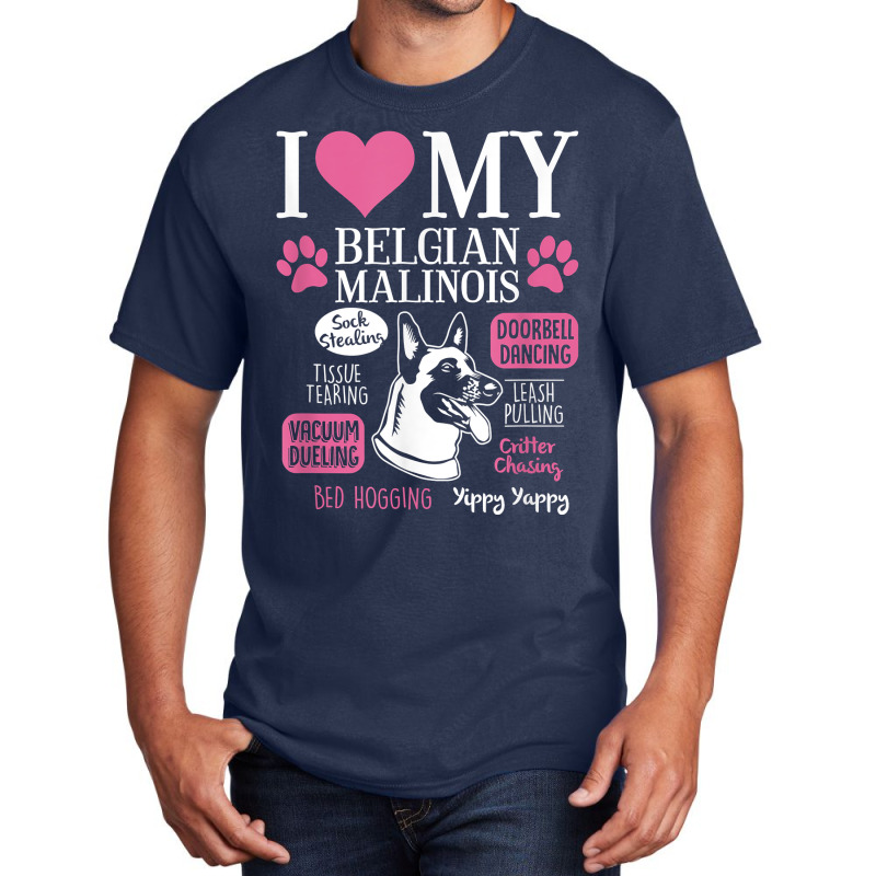 Dog Anatomy Of A Belgian Malinois T Shirt Basic T-shirt by adrienskradski | Artistshot