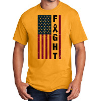 Fight Cancer Awareness T Shirts American Flag Grey Matters T Shirt Basic T-shirt | Artistshot