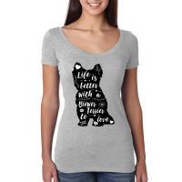 Biewer Terrier Shirt Design For Biewer Terrier Dog Women's Triblend Scoop T-shirt | Artistshot