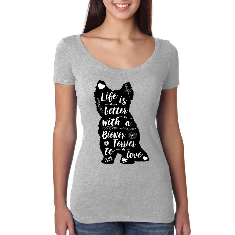 Biewer Terrier Shirt Design For Biewer Terrier Dog Women's Triblend Scoop T-shirt by NOELYOUNG | Artistshot