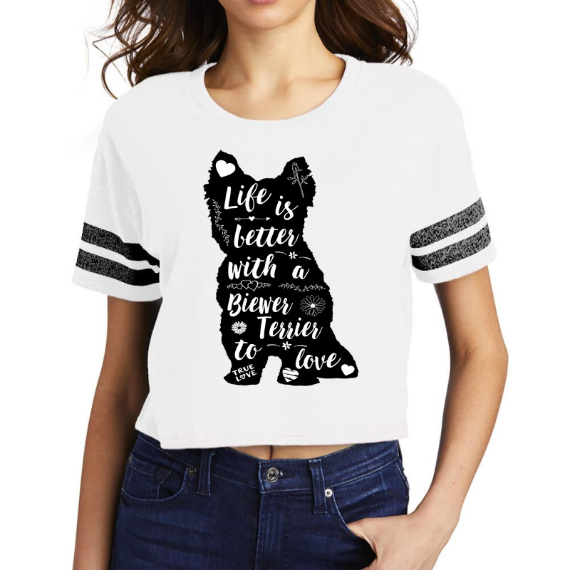 Biewer Terrier Shirt Design For Biewer Terrier Dog Scorecard Crop Tee by NOELYOUNG | Artistshot