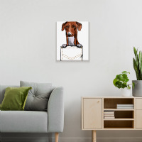 Azawakh Puppy For A Dog Owner Pet Pocket Colored Metal Print Vertical | Artistshot