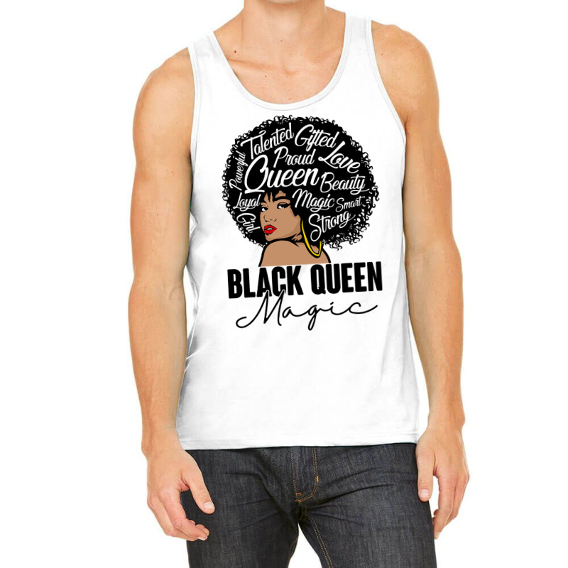 Black Queen Magic Bhm Melanin Skin Pride Afro Girl Tank Top | Artistshot