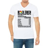 Black Queen Nutrition Facts Melanin Skin Pride Afr V-neck Tee | Artistshot