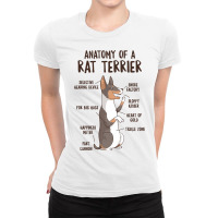 Anatomy Of A Rat Terrier Dog Owner Puppy Funny Cut Ladies Fitted T-shirt | Artistshot