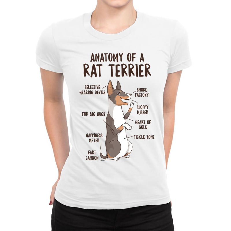 Anatomy Of A Rat Terrier Dog Owner Puppy Funny Cut Ladies Fitted T-Shirt by TONYGYARMATI | Artistshot