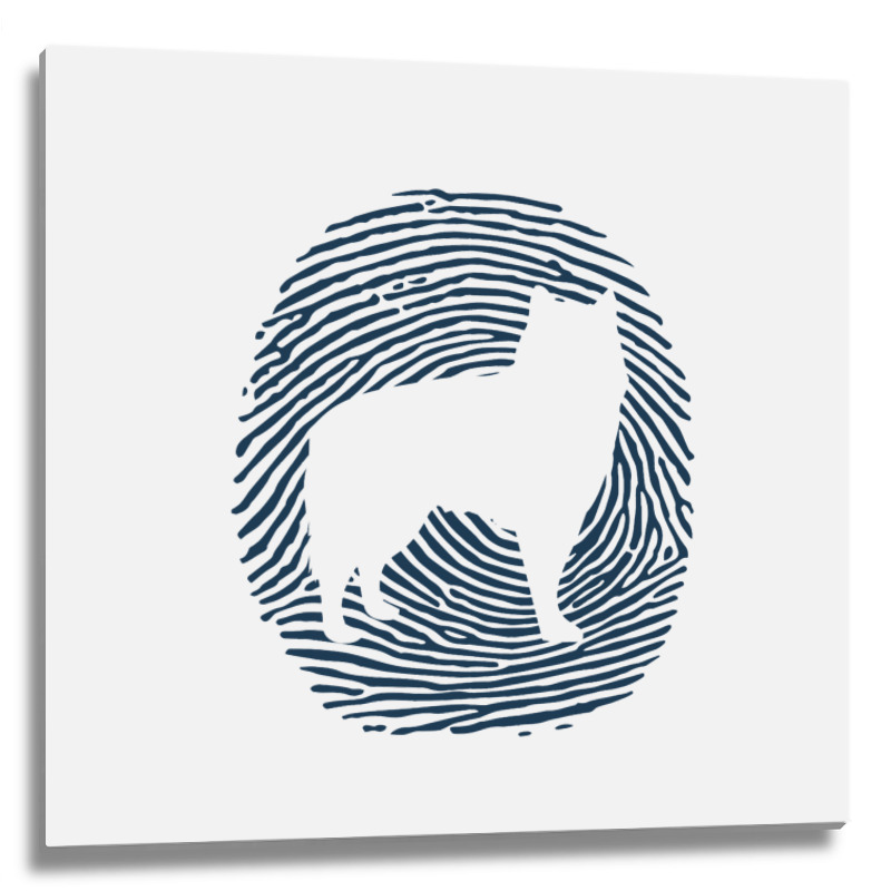 Alaskan Malamute Dna Fingerprint I Dog Alaskan Mal Metal Print Square | Artistshot