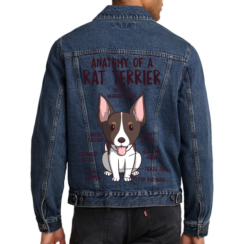 Anatomy Of A Rat Terrier Dog Owner Puppy Funny Cut Men Denim Jacket by ELIZABETHBUELNA | Artistshot