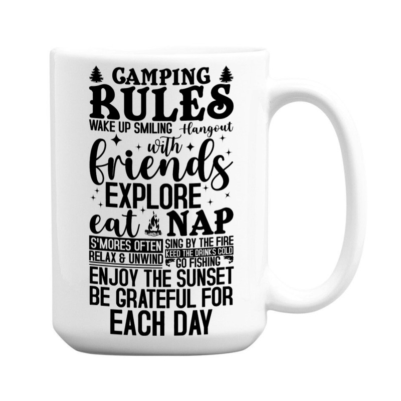 Camping Rules Camping Gear Funny Camper 3 15 Oz Coffee Mug | Artistshot