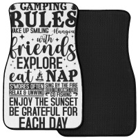 Camping Rules Camping Gear Funny Camper 3 Front Car Mat | Artistshot