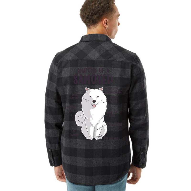 Anatomy Of A Samoyed Dog Puppy Owner Funny Cute Flannel Shirt | Artistshot