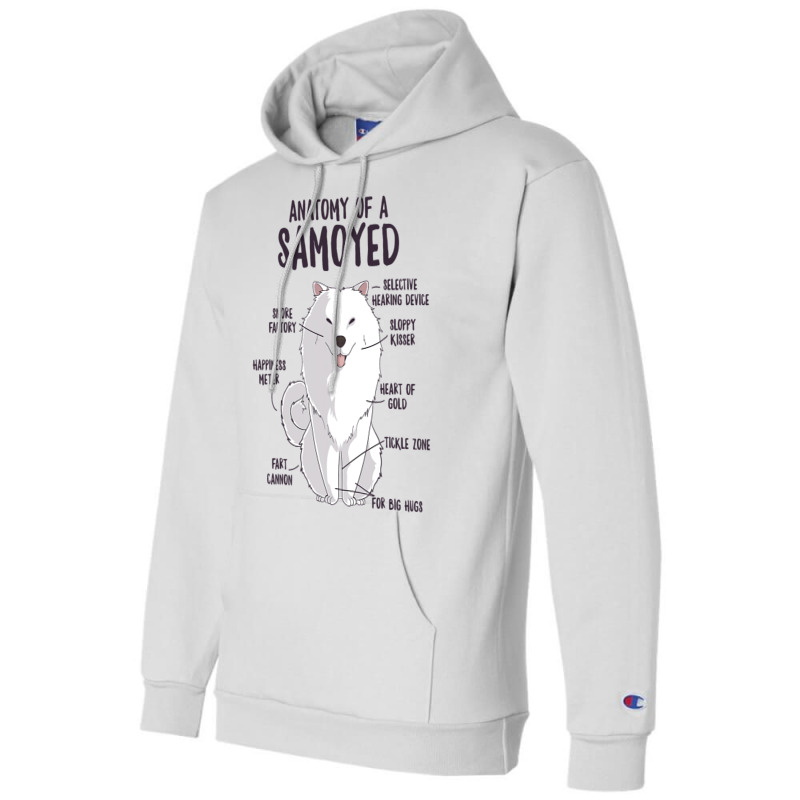 Anatomy Of A Samoyed Dog Puppy Owner Funny Cute Champion Hoodie | Artistshot