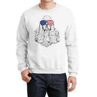 4th Of July American Cocker Spaniel Patriotic Usa  Crewneck Sweatshirt | Artistshot