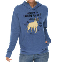 Anatomy Of An English Mastiff Dog Owner Puppy Funn Lightweight Hoodie | Artistshot