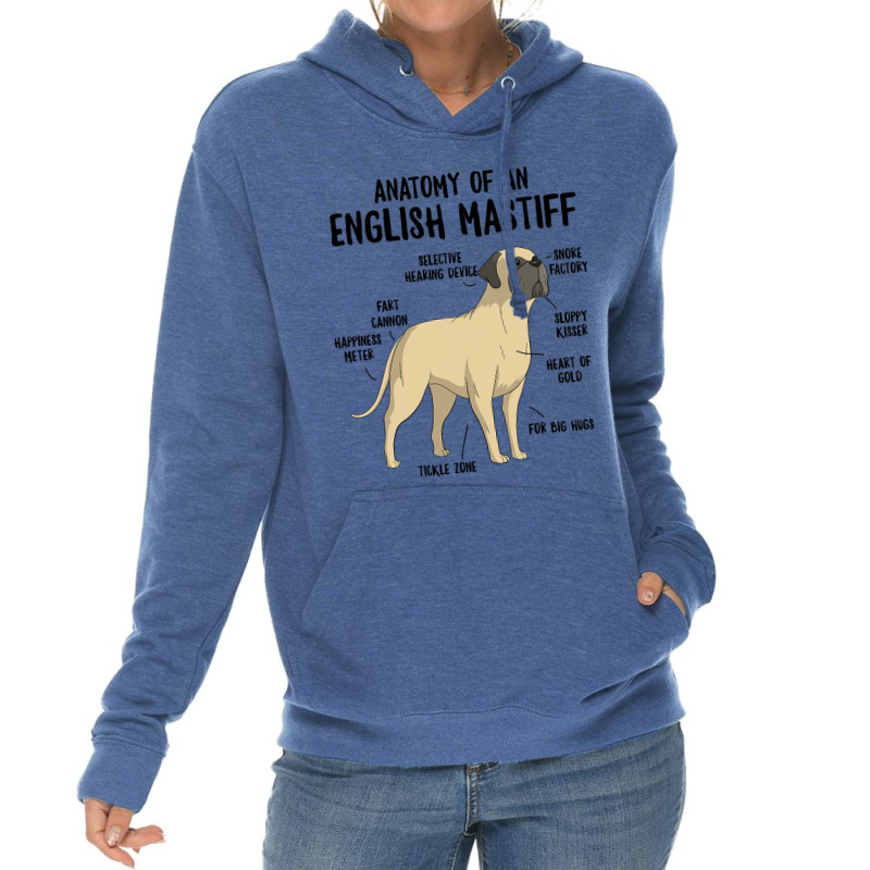 Anatomy Of An English Mastiff Dog Owner Puppy Funn Lightweight Hoodie | Artistshot