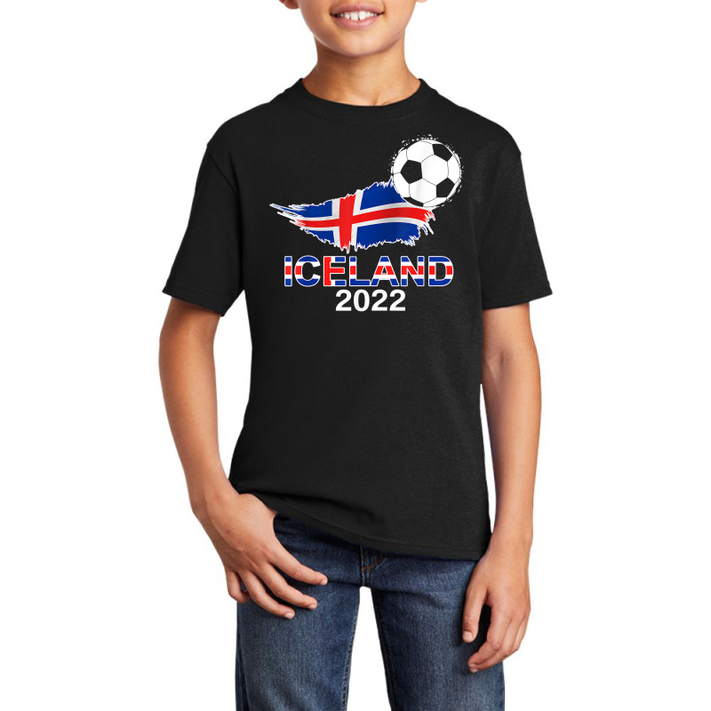 Iceland Flag Jersey Supporter Icelandic Soccer Team Iceland T Shirt Basic Youth T-shirt by johnjosephmenk | Artistshot