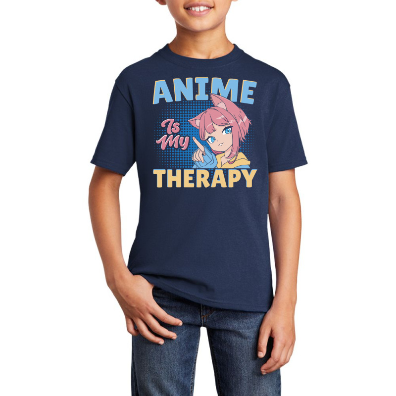 Anime Is My Therapy Basic Youth T-shirt by AndreaVMShop | Artistshot