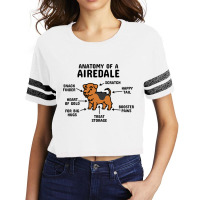 Anatomy Of An Airedale Terrier Dog 3 Scorecard Crop Tee | Artistshot