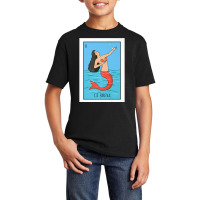 La Mermaid Lottery Gift The Mermaid Card Mexican Lottery Premium T Shi Basic Youth T-shirt | Artistshot