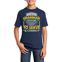 Police Grammar Police To Serve And Correct English Teacher Basic Youth T-shirt | Artistshot