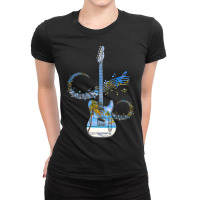 Guitar Rock N Roll Bass Instrument Vintage Metal 4 Ladies Fitted T-shirt | Artistshot