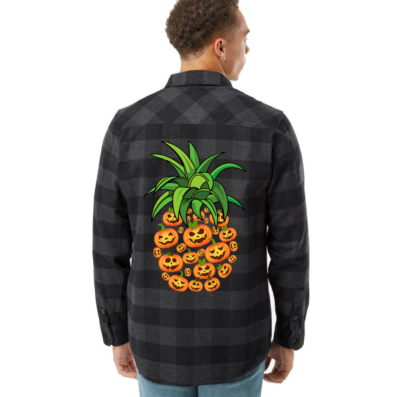 Halloween Pumpkin Face Pineapple Costume For Kids  Flannel Shirt | Artistshot