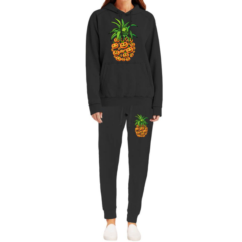 Halloween Pumpkin Face Pineapple Costume For Kids  Hoodie & Jogger Set | Artistshot