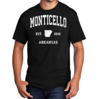 Monticello Arkansas Ar Vintage Athletic Sports Design T Shirt Basic T-shirt | Artistshot