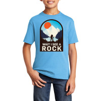 Wait I See A Rock   Geology Geologist T Shirt Basic Youth T-shirt | Artistshot