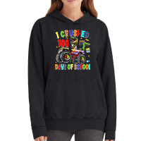 I Crushed 100 Days Of School Dinosaur Monster Truc Vintage Hoodie | Artistshot