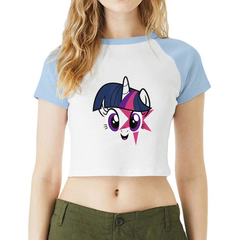 My Little Pony Twilight Sparkle Smiling Face Raglan Crop Top by Kanmopsuk45 | Artistshot