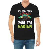 Ich Bin Dann Mal Im Garten Garden Train Model Rail V-neck Tee | Artistshot