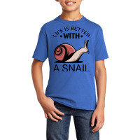 Snail T Shirt Life Is Better With A Snail I Kids I Snails T Shirt Basic Youth T-shirt | Artistshot