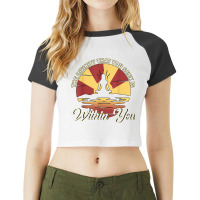 The Divinity Is Within You Reiki Healing Master Raglan Crop Top | Artistshot