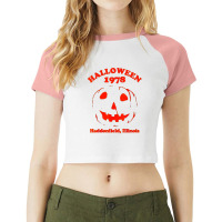 Halloween 1978 Raglan Crop Top | Artistshot