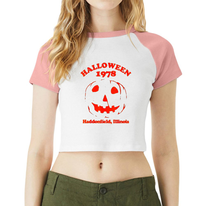 Halloween 1978 Raglan Crop Top by cm-arts | Artistshot