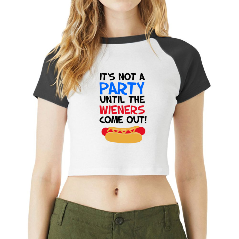 Sausage Party Raglan Crop Top by cm-arts | Artistshot